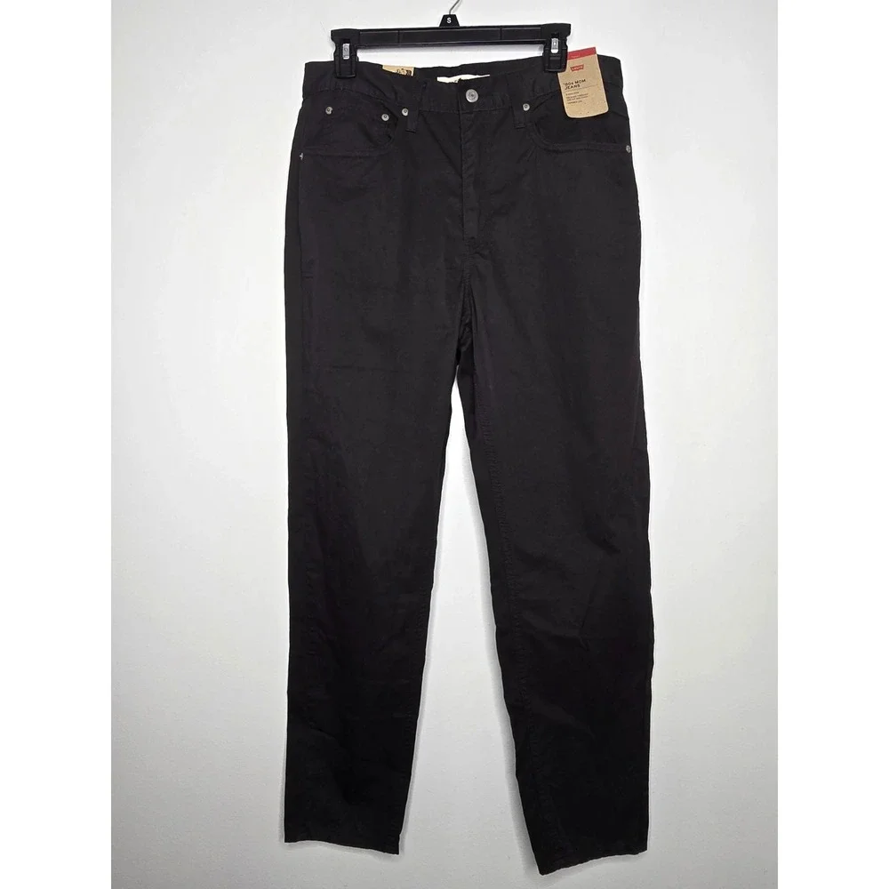 Levi's Black High Rise Tapered Leg 80s Mom Jeans Womens 31x30 IRREGULAR NWT